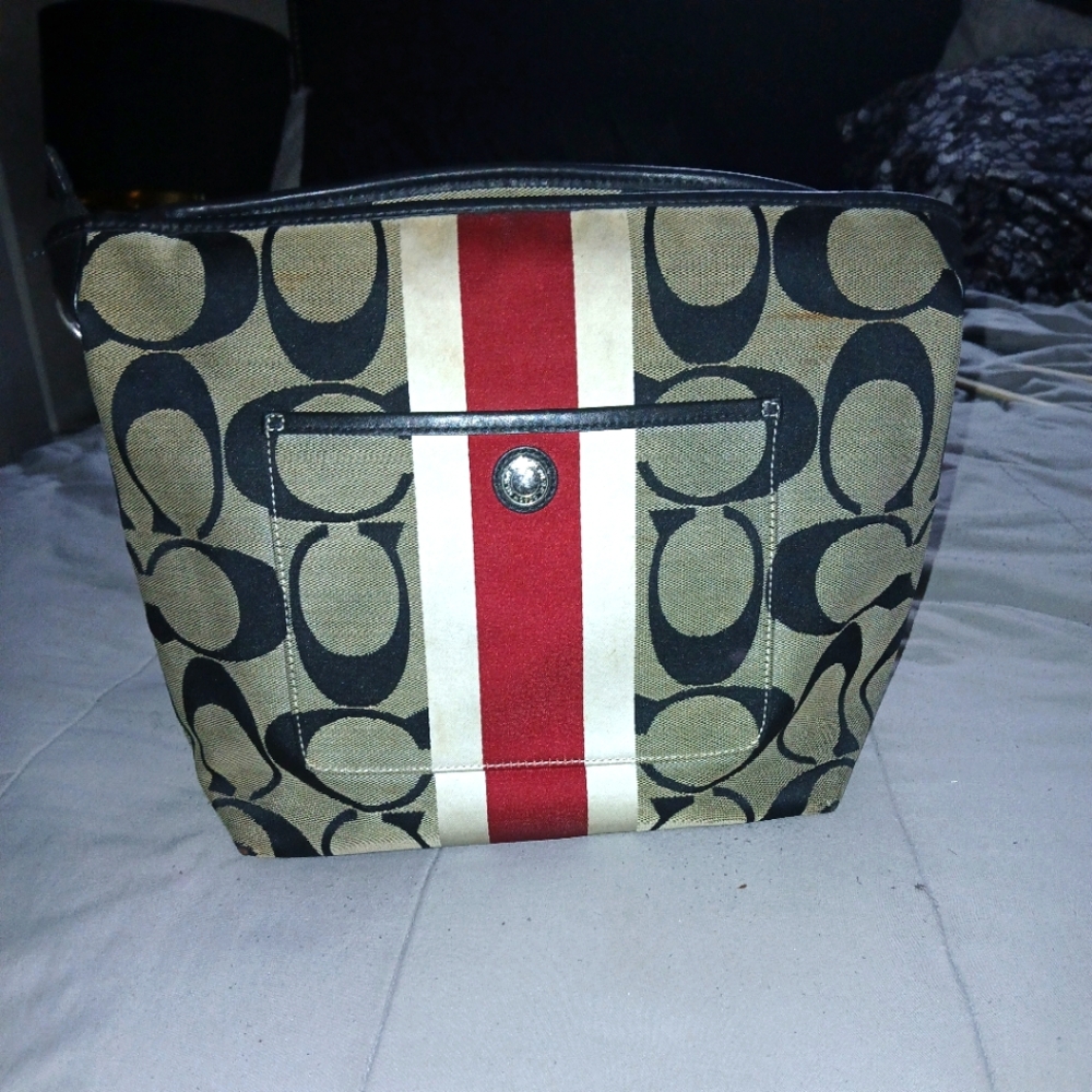 Coach Heritage Signature Top Handle Purse